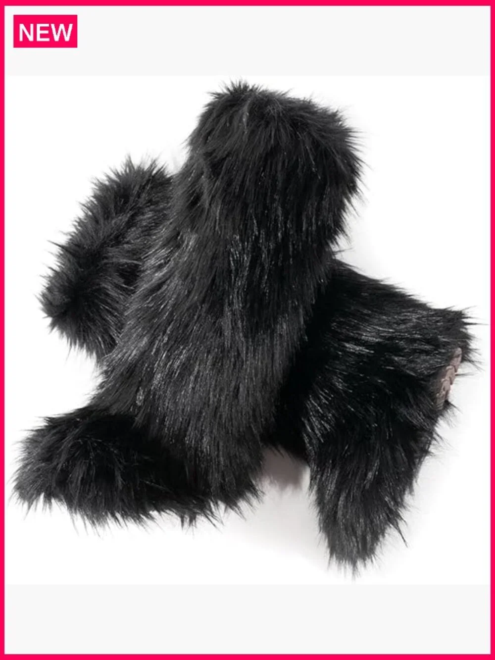Knee High Faux Fur Snow Boots Fuzzy Fluffy Winter Boots for Women